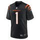 Men's Cincinnati Bengals Ja'Marr Chase Nike Black Game Jersey