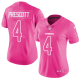 Nike Dallas Cowboys #4 Dak Prescott Pink Women's Stitched NFL Limited Rush Fashion Jersey