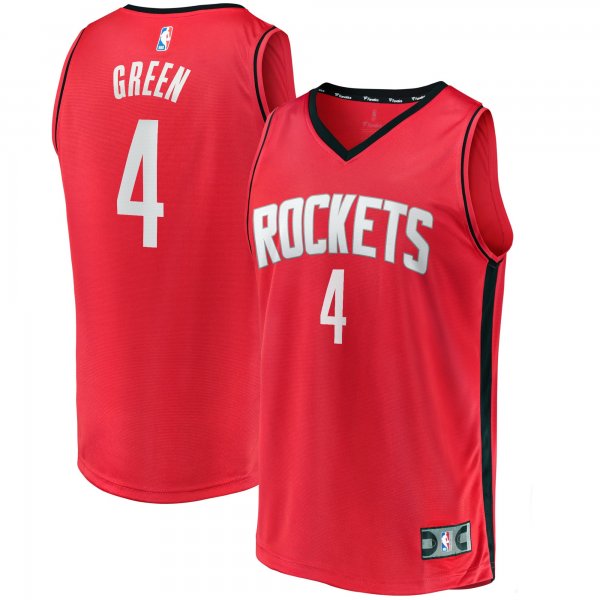 Men's Houston Rockets Jalen Green Fanatics Red Fast Break Replica Player Jersey - Icon Edition