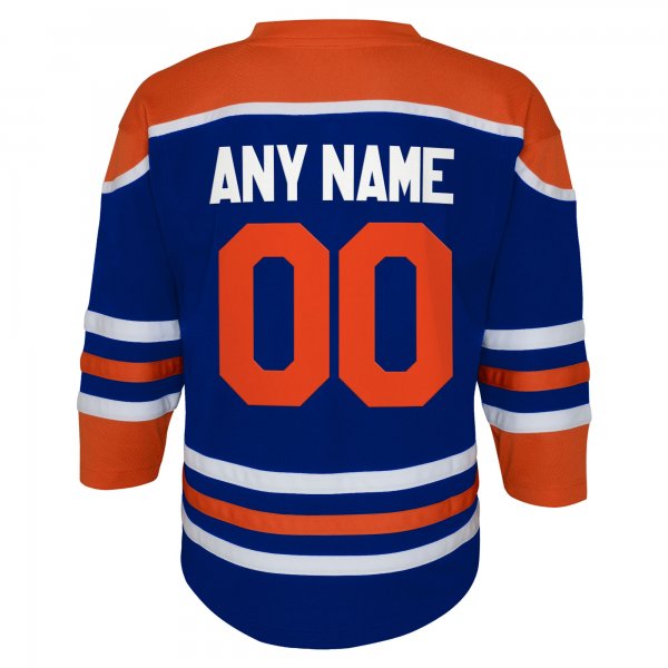 Youth Edmonton Oilers Royal Home Replica Custom Jersey