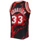 Men's Miami Heat Alonzo Mourning Mitchell & Ness Black 1996/97 Hardwood Classics Marble Swingman Jersey