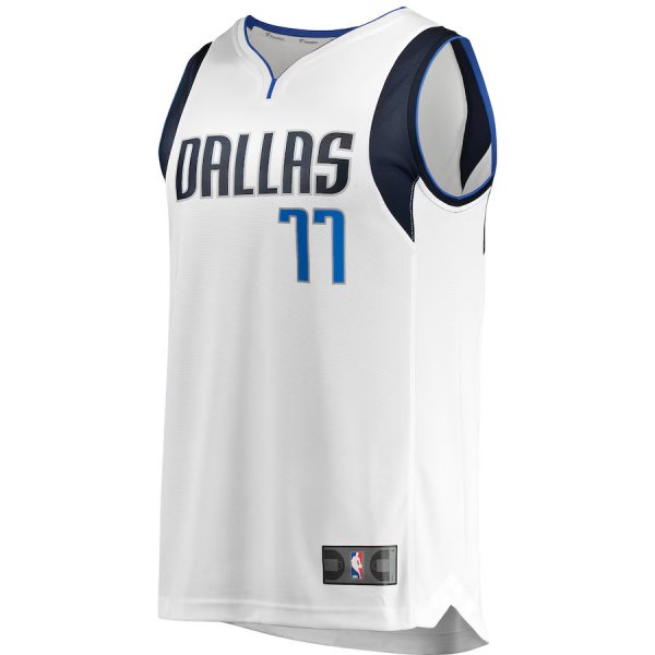 Men's Dallas Mavericks Luka DonÃÂiÃÂ Fanatics White Fast Break Replica Player Jersey - Association Edition