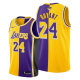 Men's Nike Los Angeles Lakers #24 Kobe Bryant Split 2020 Playoffs Bound Jersey