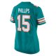 Women's Miami Dolphins Jaelan Phillips Nike Aqua Alternate Game Jersey