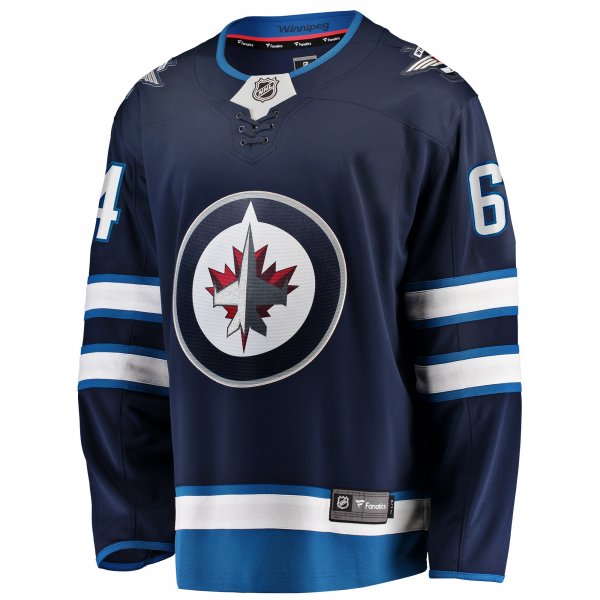 Men's Winnipeg Jets Logan Stanley Fanatics Navy Home Premier Breakaway Player Jersey