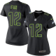 Nike Seattle Seahawks #12 Fan Black Impact Women's Stitched NFL Limited Jersey