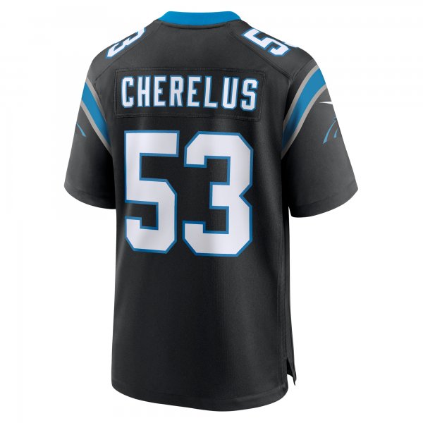 Men's Carolina Panthers Claudin Cherelus Nike  Black Team Game Jersey