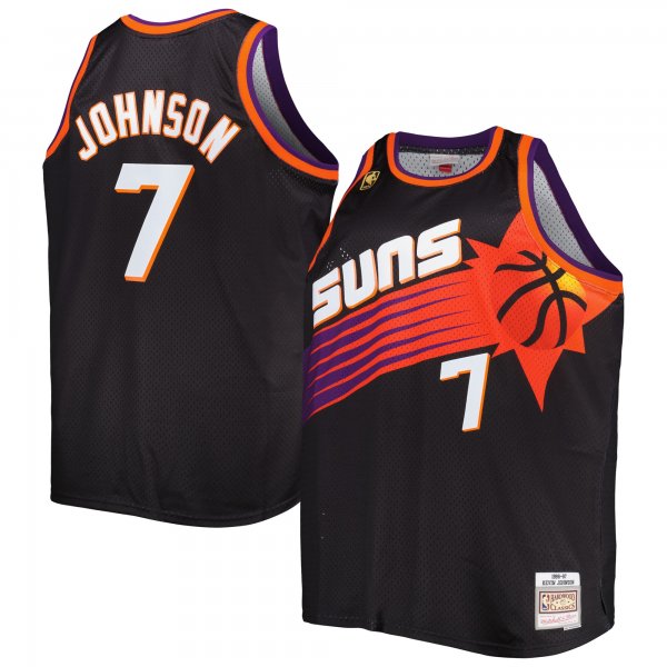 Men's Phoenix Suns Kevin Johnson Mitchell & Ness Black Big & Tall Hardwood Classics 1996/97 Swingman Jersey