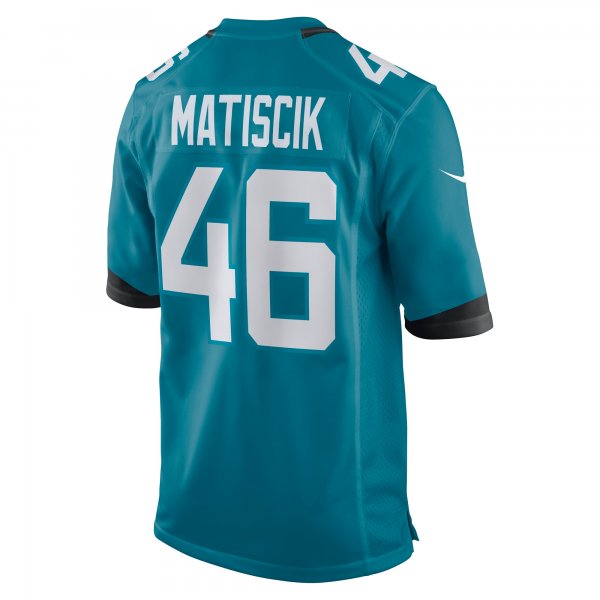 Men's Jacksonville Jaguars Ross Matiscik Nike Teal Game Jersey