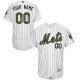 New York Mets White Memorial Day Flex Base Men's Customized MLB Jersey