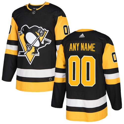 Adidas Pittsburgh Penguins Men's Black/Gold New Season Custom NHL Jersey