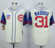 Chicago Cubs #31 Greg Maddux Cream/Blue 1942 Turn Back The Clock Stitched MLB Jersey