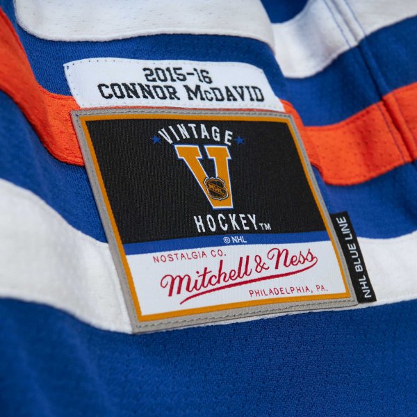 Men's Edmonton Oilers Connor McDavid Mitchell & Ness Blue  2015/16 Blue Line Player Jersey