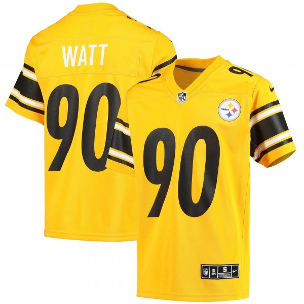 Youth Pittsburgh Steelers T.J. Watt Nike Gold Inverted Team Game Jersey