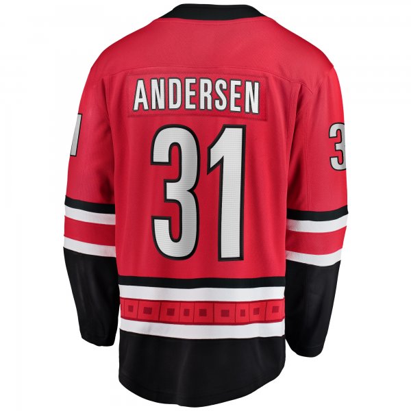 Men's Carolina Hurricanes Frederik Andersen Fanatics Red Alternate Breakaway Player Jersey