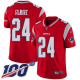 Men's New England Patriots #24 Stephon Gilmore Red Stitched NFL Limited Inverted Legend 100th Season Jersey