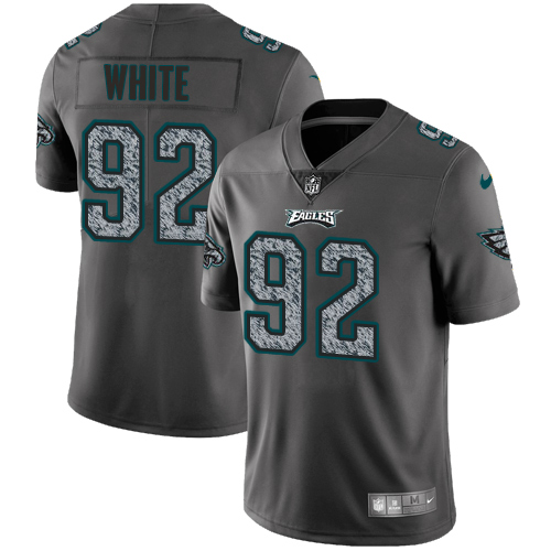 Men's Nike Philadelphia Eagles #92 Reggie White Gray Static Stitched NFL Vapor Untouchable Limited Jersey