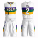 Men's New Orleans Pelicans #2 Suit City Edition Basketball Lonzo Ball White Swingman Jersey