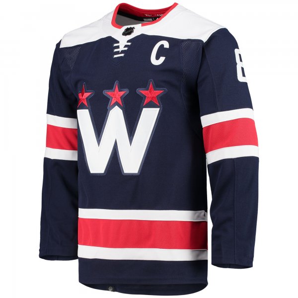 Men's Washington Capitals Alexander Ovechkin adidas Navy Alternate Primegreen Player Jersey