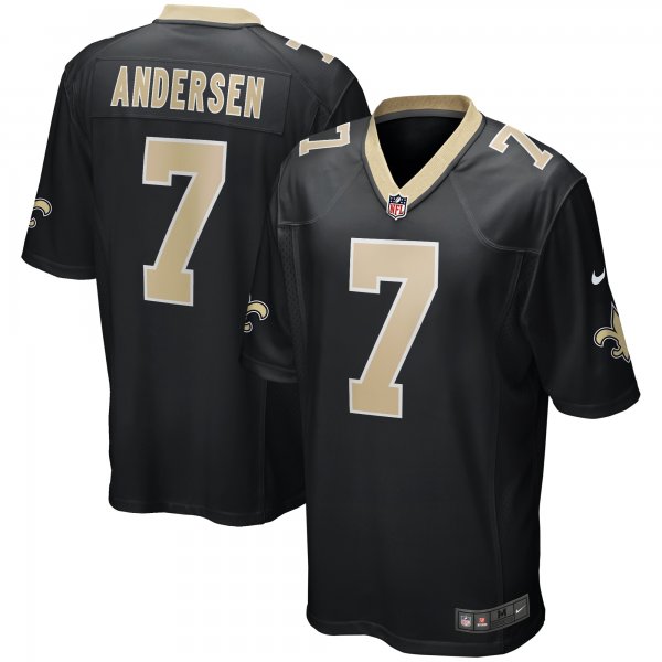 Men's New Orleans Saints Morten Andersen Nike Black Game Retired Player Jersey