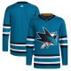 Men's San Jose Sharks adidas Teal Home Primegreen Jersey