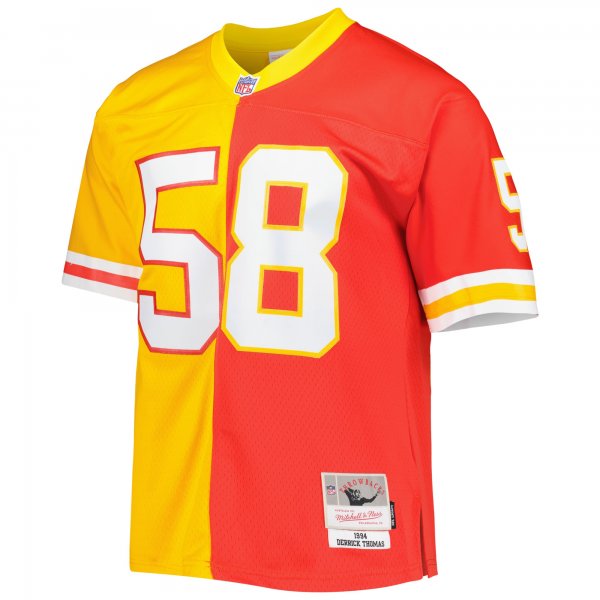 Men's Kansas City Chiefs Derrick Thomas Mitchell & Ness Red/Gold 1994 Split Legacy Replica Jersey