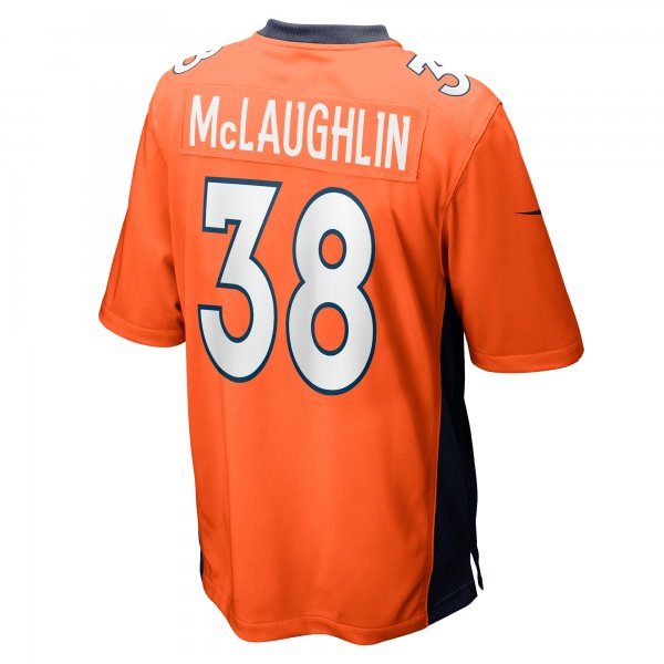 Men's Denver Broncos Jaleel McLaughlin Nike  Orange  Game Jersey