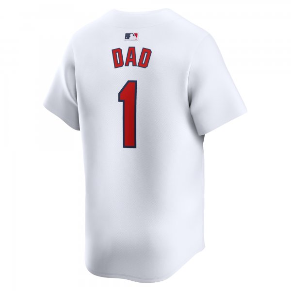 Men's St. Louis Cardinals Nike White #1 Dad Home Limited Jersey