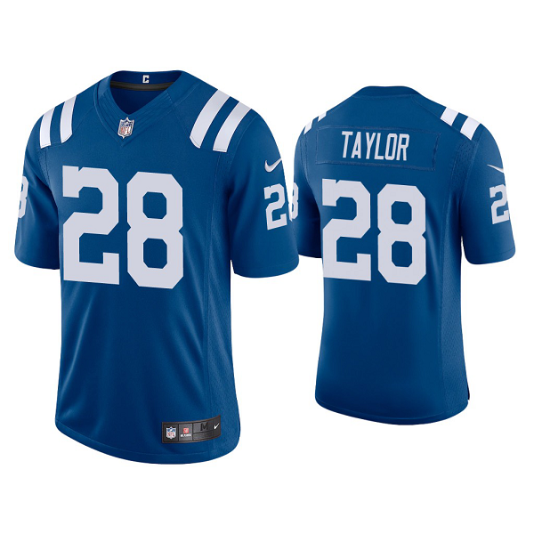 Men's #28 Jonathan Taylor Indianapolis Colts Royal 2020 NFL Draft Vapor Limited Jersey