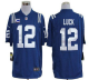 Nike Indianapolis Colts #12 Andrew Luck Royal Blue Team Color With C Patch Men's Stitched NFL Game Jersey