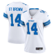 Women's Detroit Lions #14 Amon-Ra St. Brown Nike White White Limited Jersey