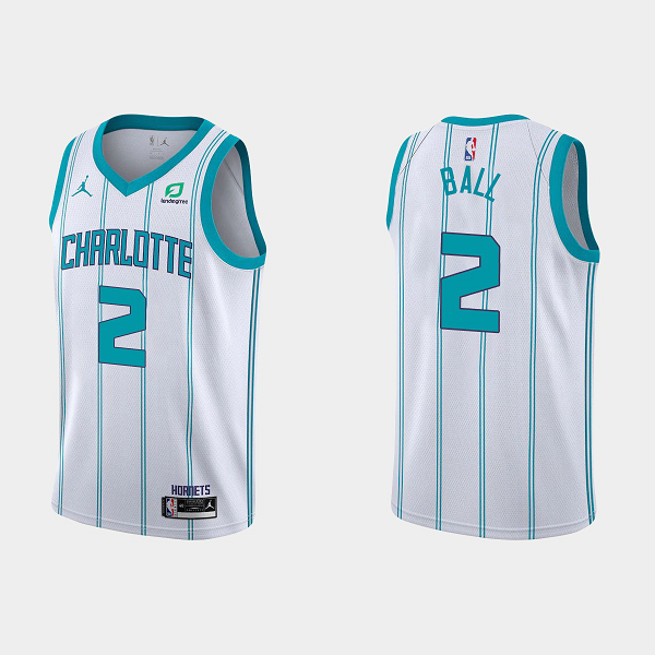 Men's Charlotte Hornets #2 LaMelo Ball 2021-22 White Swingman statement NBA Jersey