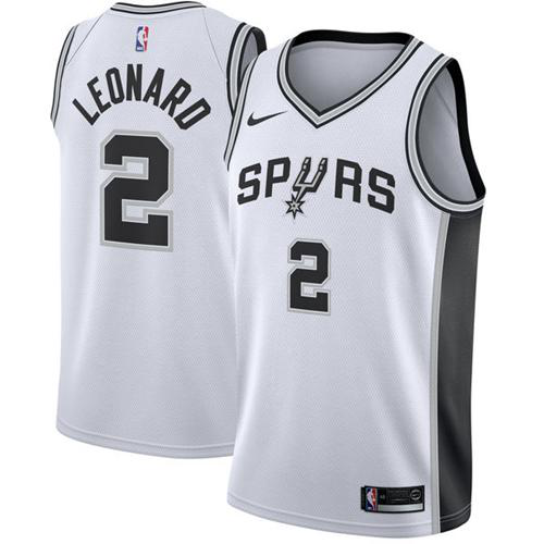 Men's Nike San Antonio Spurs #2 Kawhi Leonard White Swingman Association Edition NBA Jersey