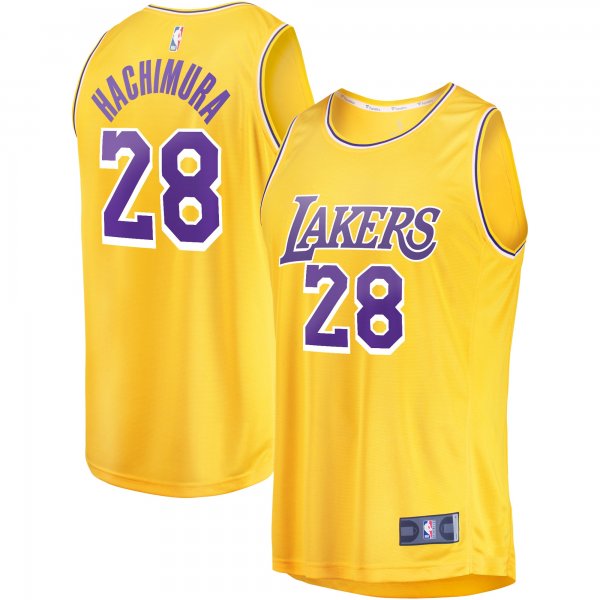 Youth Los Angeles Lakers Rui Hachimura Fanatics Gold Fast Break Player Jersey - Icon Edition