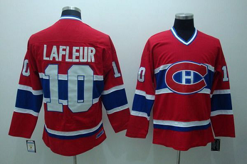 Montreal Canadiens #10 Guy Lafleur Stitched Red CH CCM Throwback NHL Jersey