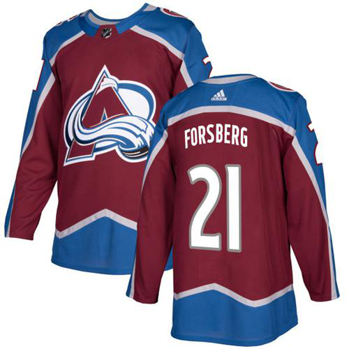 Adidas Colorado Avalanche #21 Peter Forsberg Burgundy Home Stitched NHL Jersey