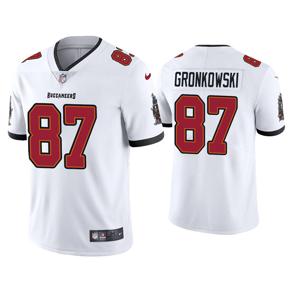 Men's Nike Tampa Bay Buccaneers #87 Rob Gronkowski Vapor Limited White Jersey