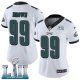 Women's Nike NFL Philadelphia Eagles #99 Jerome Brown Limited Road White Vapor Untouchable Super Bowl LII Jersey