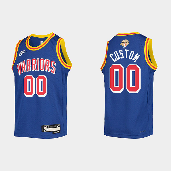 Youth Golden State Warriors 2022 NBA Finals Custom Royal Classic Jersey