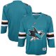 Youth San Jose Sharks Teal Home Replica Blank Jersey