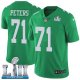 Men's Nike NFL Philadelphia Eagles #71 Jason Peters Limited Green Rush Vapor Untouchable Super Bowl LII Jersey