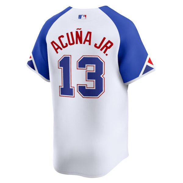 Men's Atlanta Braves Ronald Acu?a Jr. Nike White City Connect Limited Player Jersey