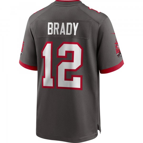 Men's Tampa Bay Buccaneers Tom Brady Nike Pewter Alternate Game Jersey