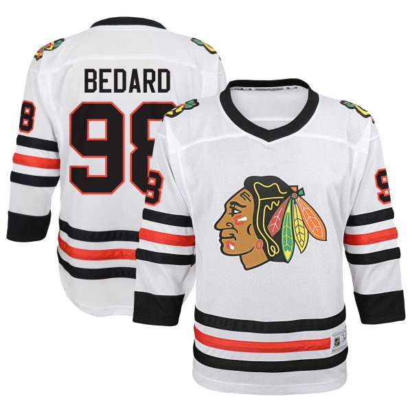 Youth Chicago Blackhawks Connor Bedard White Away Replica Player Jersey