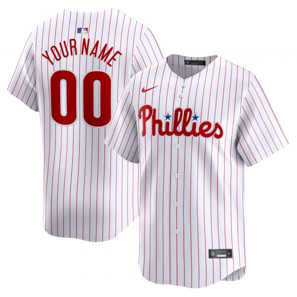 Youth Philadelphia Phillies Nike White Home Limited Custom Jersey