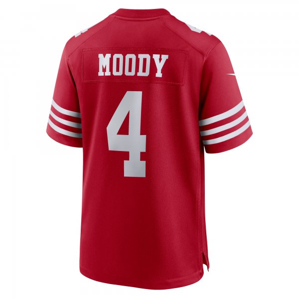 Men's San Francisco 49ers Jake Moody Nike Scarlet Team Game Jersey