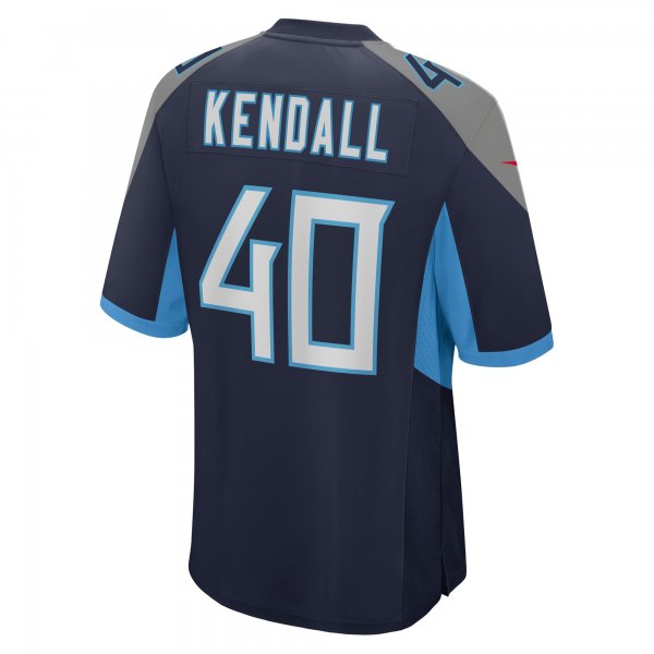 Men's Tennessee Titans Anthony Kendall Nike  Navy Team Game Jersey