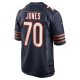 Men's Chicago Bears Braxton Jones Nike Navy Game Player Jersey