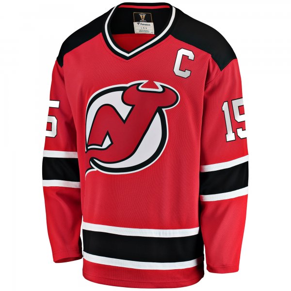 Men's New Jersey Devils Jamie Langenbrunner Fanatics Red Premier Breakaway Retired Player Jersey