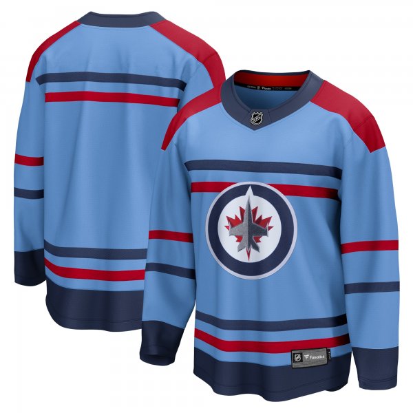 Men's Winnipeg Jets  Fanatics Light Blue Anniversary Premier Breakaway Jersey